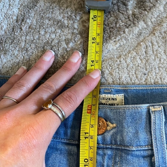 Citizens Of Humanity Women’s Cassie Front Yoke Bell Flare Jeans Size 24 Crop - Picture 11 of 12